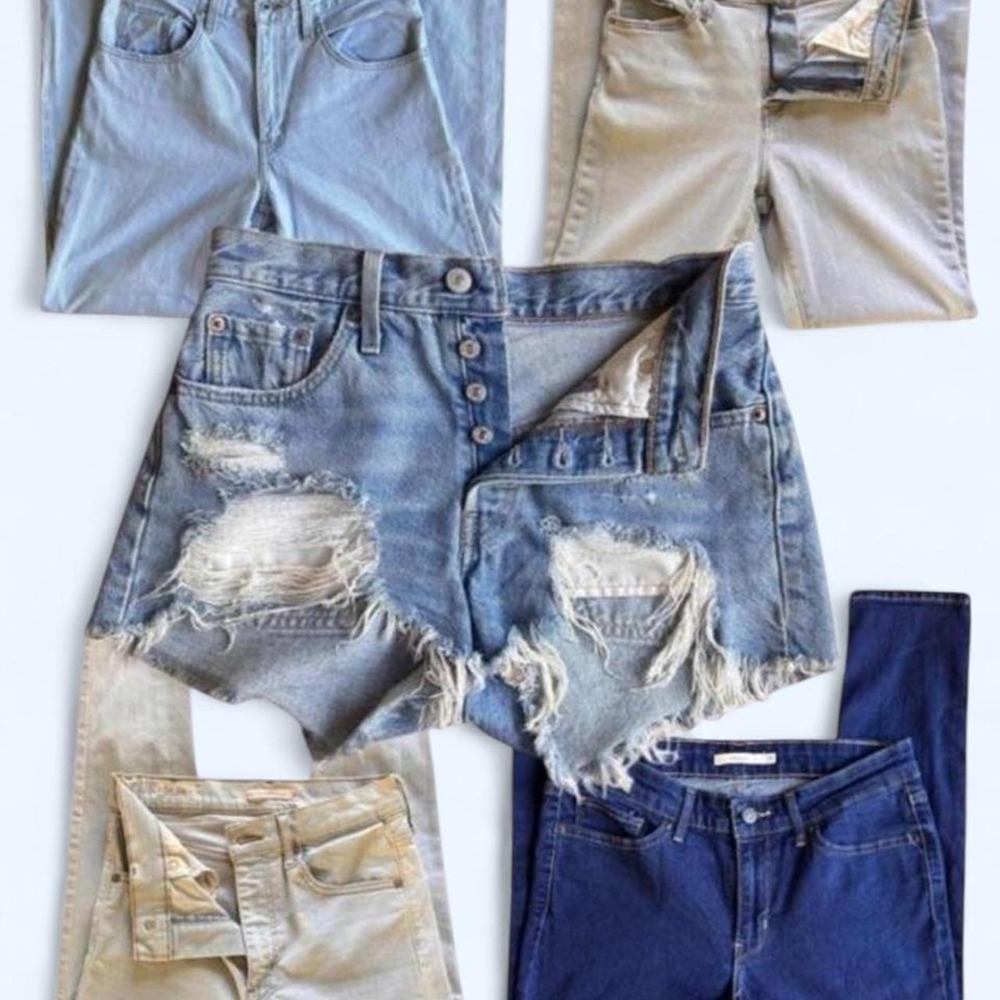 Levi's denim jeans & shorts bundle - mix wash 💙🩵🤍 Sizes S - M